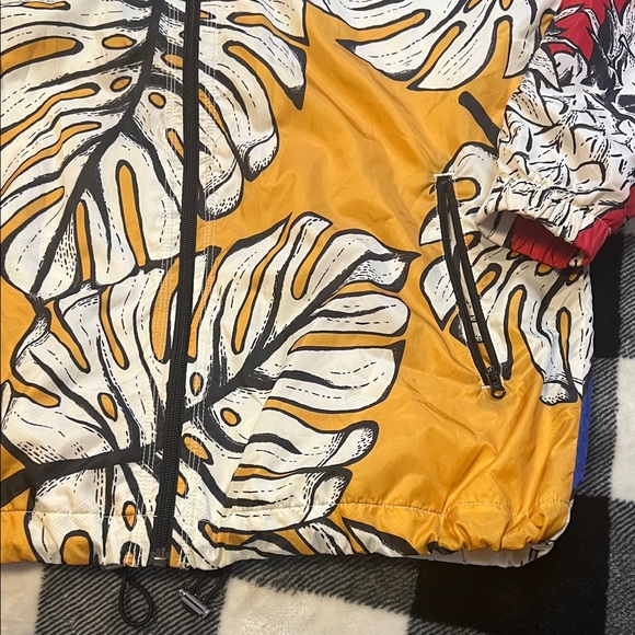 Adidas X Farm Rio Collab Bold Leaf Pattern Jacket size XS oversized fit - Picture 6 of 17